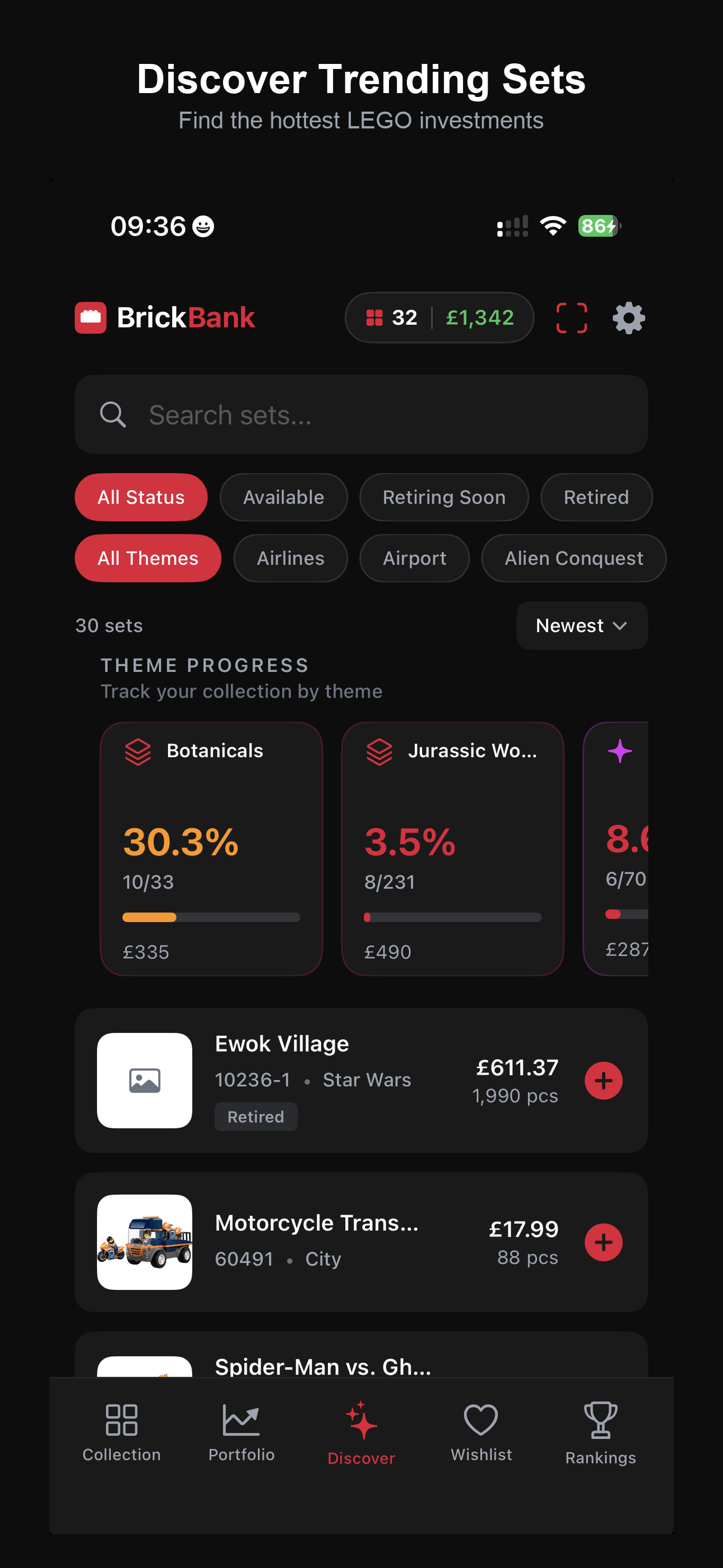 Discover new LEGO sets